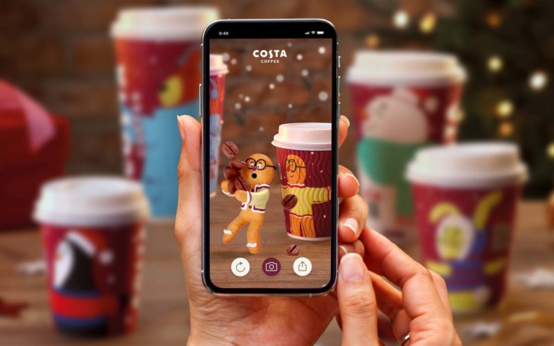 Costa Coffee Weihnachten in WebAR