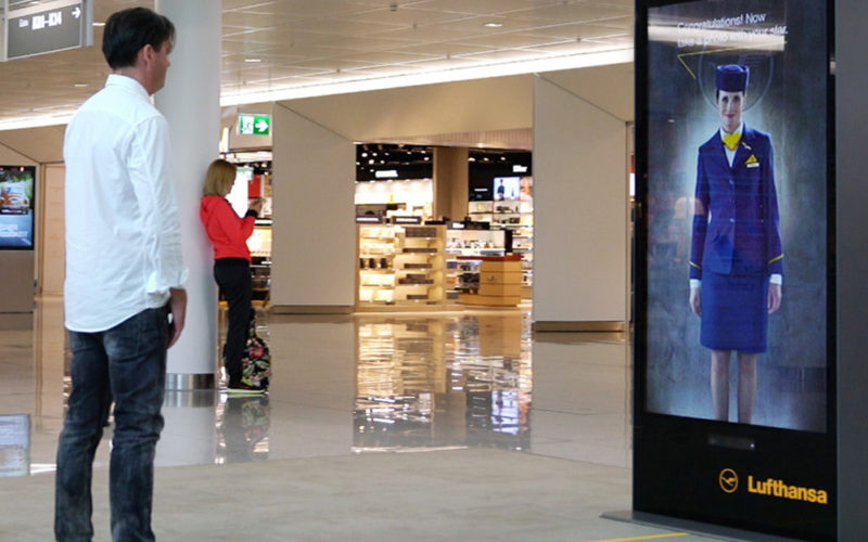 Lufthansa Motion-Based Kinect Installation